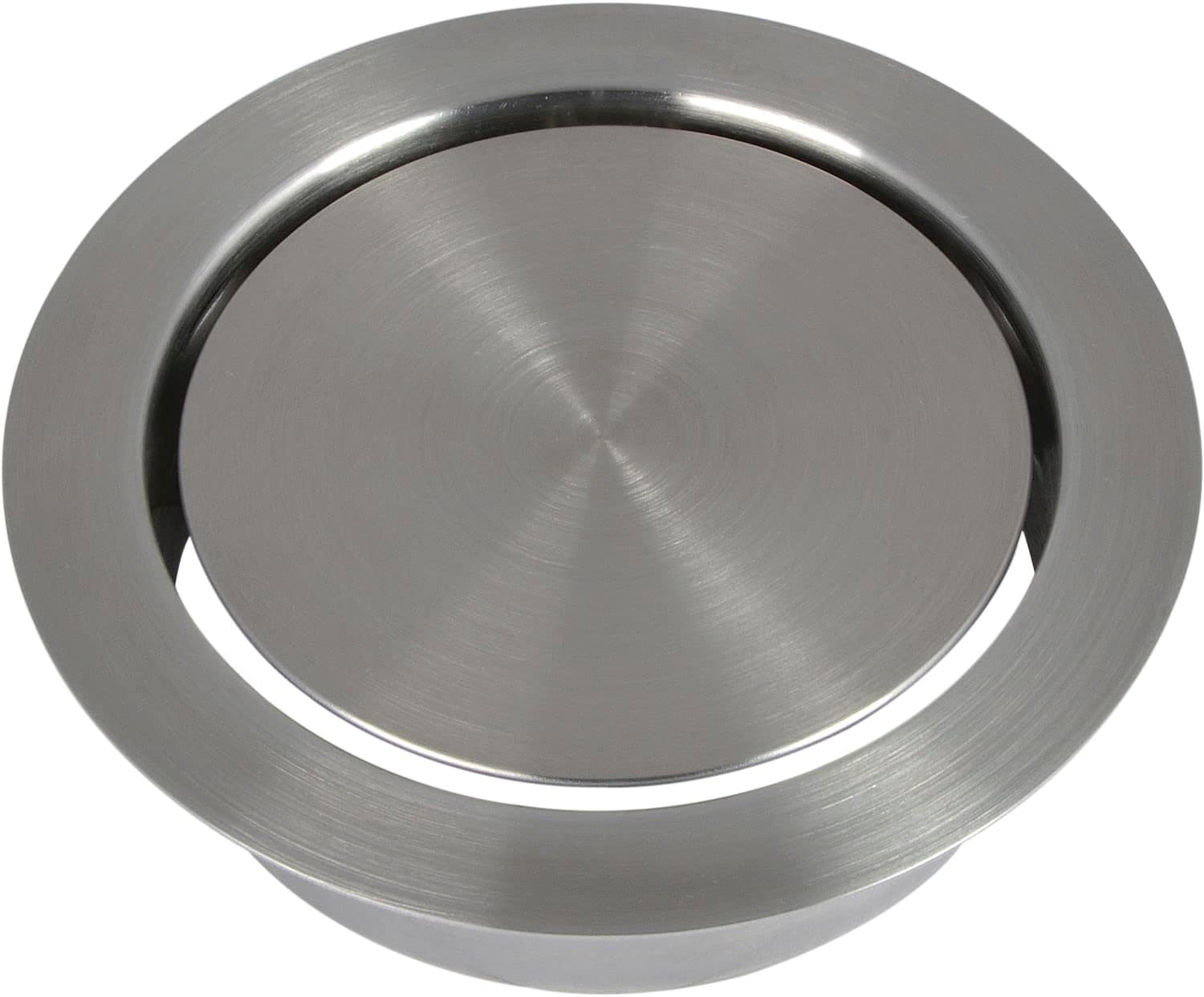 LAMP Muffled Flap Round Rubbish Flap for Waste Bin Diameter 136 mm Kitchen Organiser Stainless Steel
