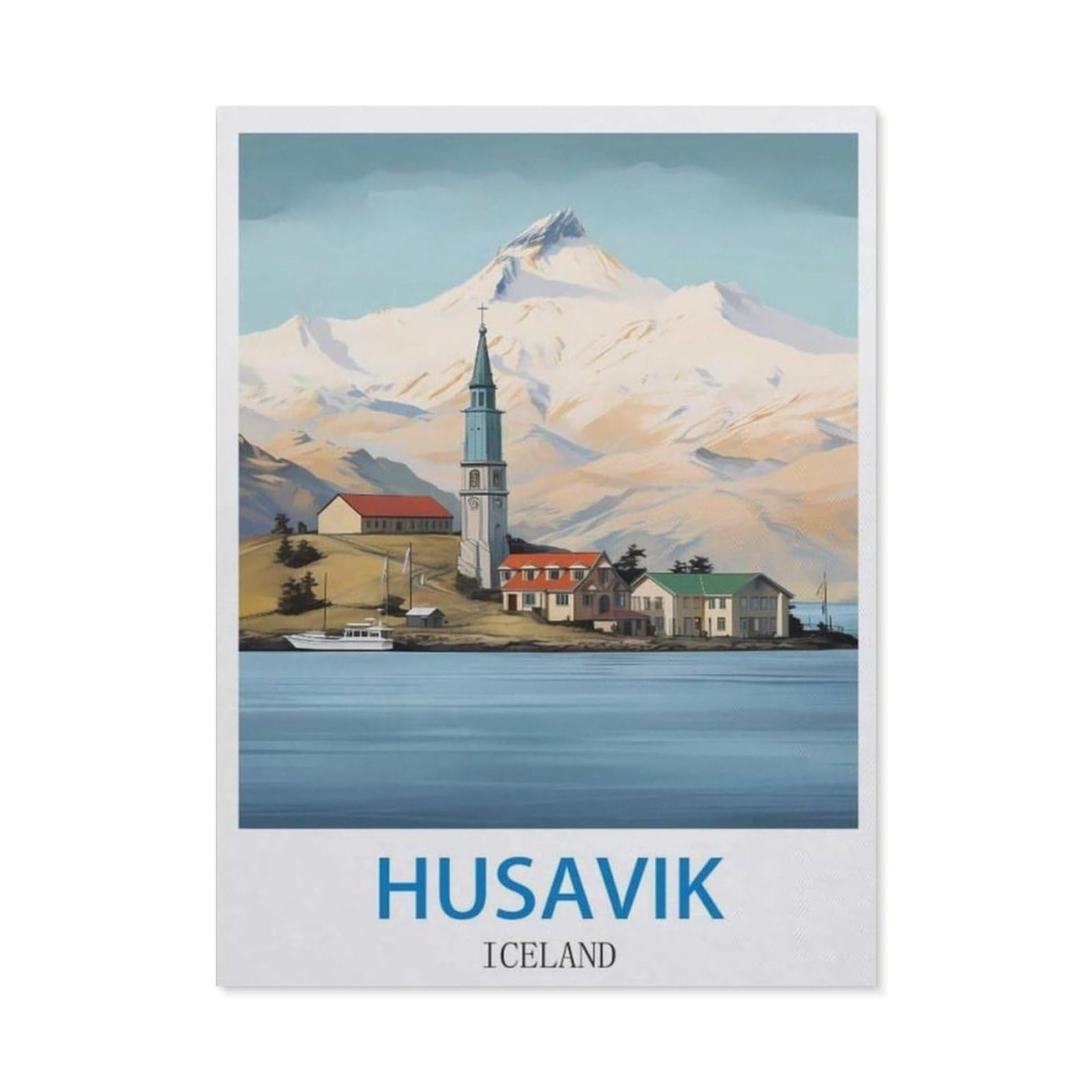 BEAYODKP DIY 5D Diamond Painting，Husavik Iceland（50x60cm）