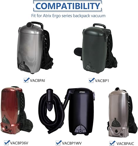 Miniatura 2 de KEEPOW Paquete de 20 bolsas de vacío VACBP6 para Atrix, bolsa de filtro HEPA de 8 cuartos de galón de repuesto para mochila Atrix Ergo VACBP1,