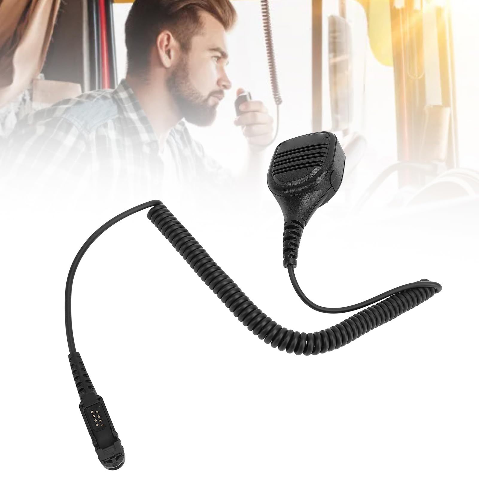 Micrófono de Altavoz Remoto PMMN4076A, Micrófono de Hombro con Conector de Audio de 3,5 mm para Radios Portátiles