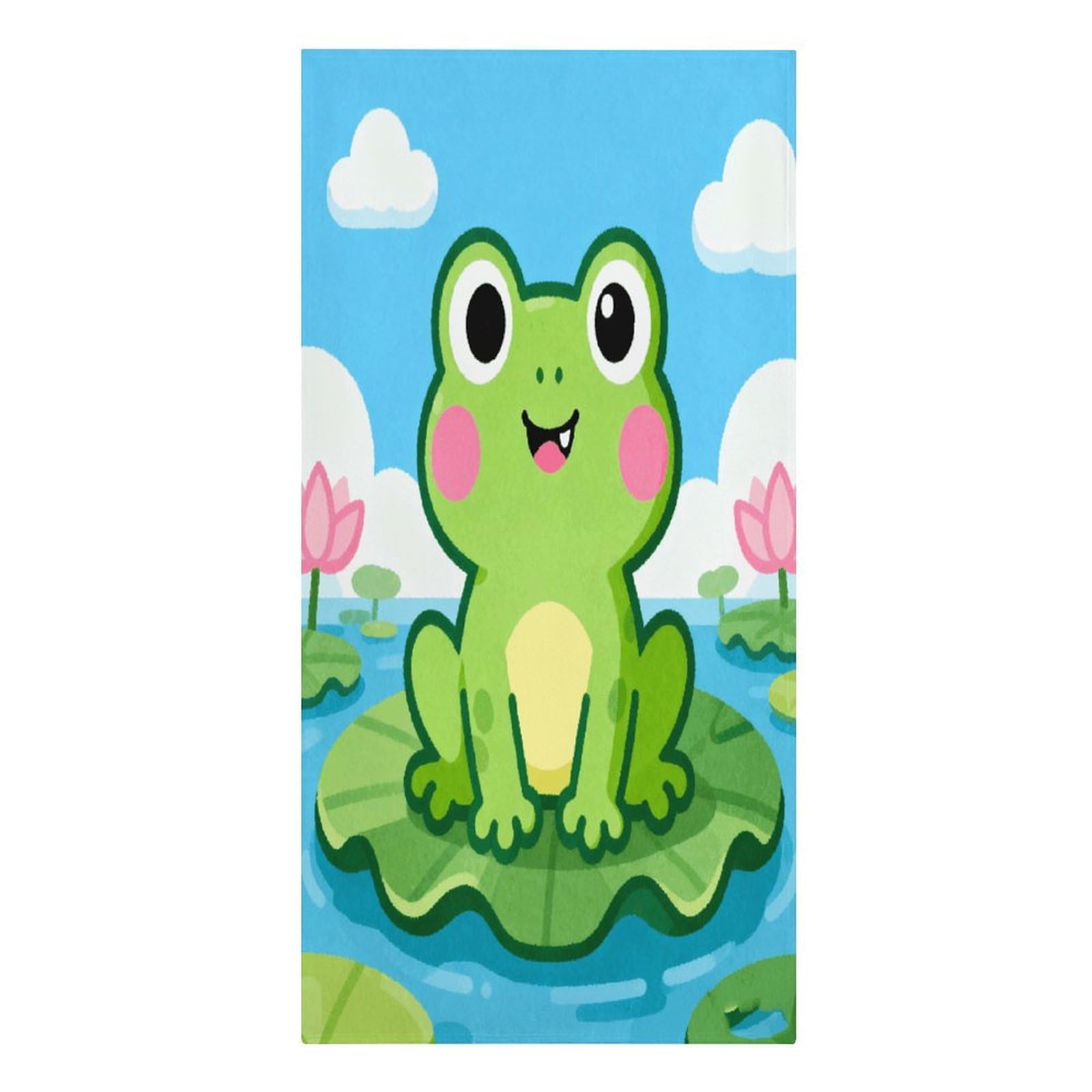 VstaDank Frog Beach Towels Microfiber Absorbent Extra Large Bath Towels Quick Dry Lightweight Thin Pool Towel Soft Swim Travel Towel Beach Accessories for Adult Gift