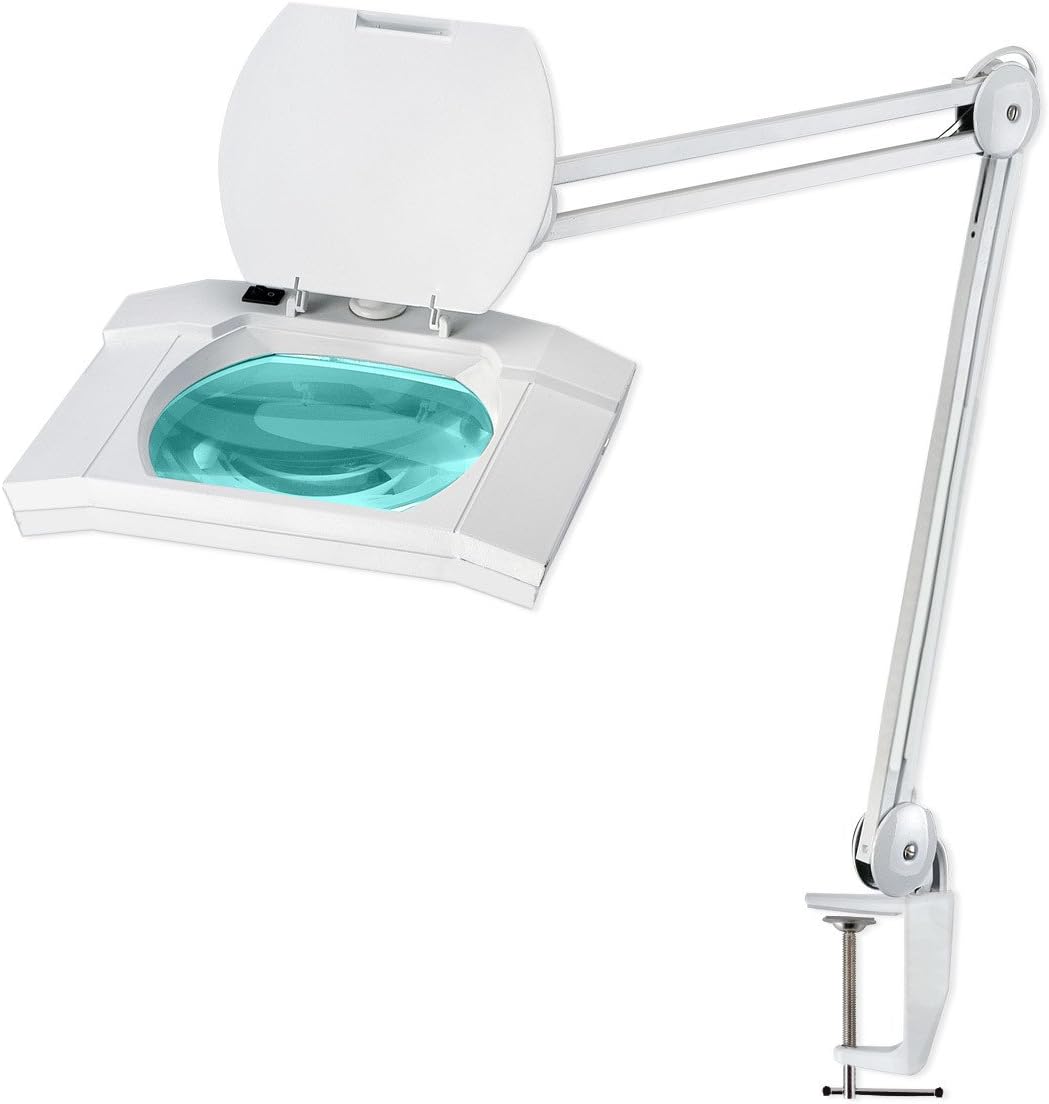 56 SMD LED Desk Clamp Magnifier Lamp ExtraLarge 7inch x