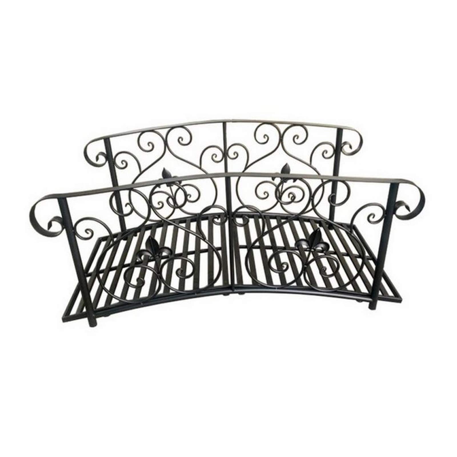 HTI living Brücke Fleur de Lis Gartenbrücke Teichbrücke