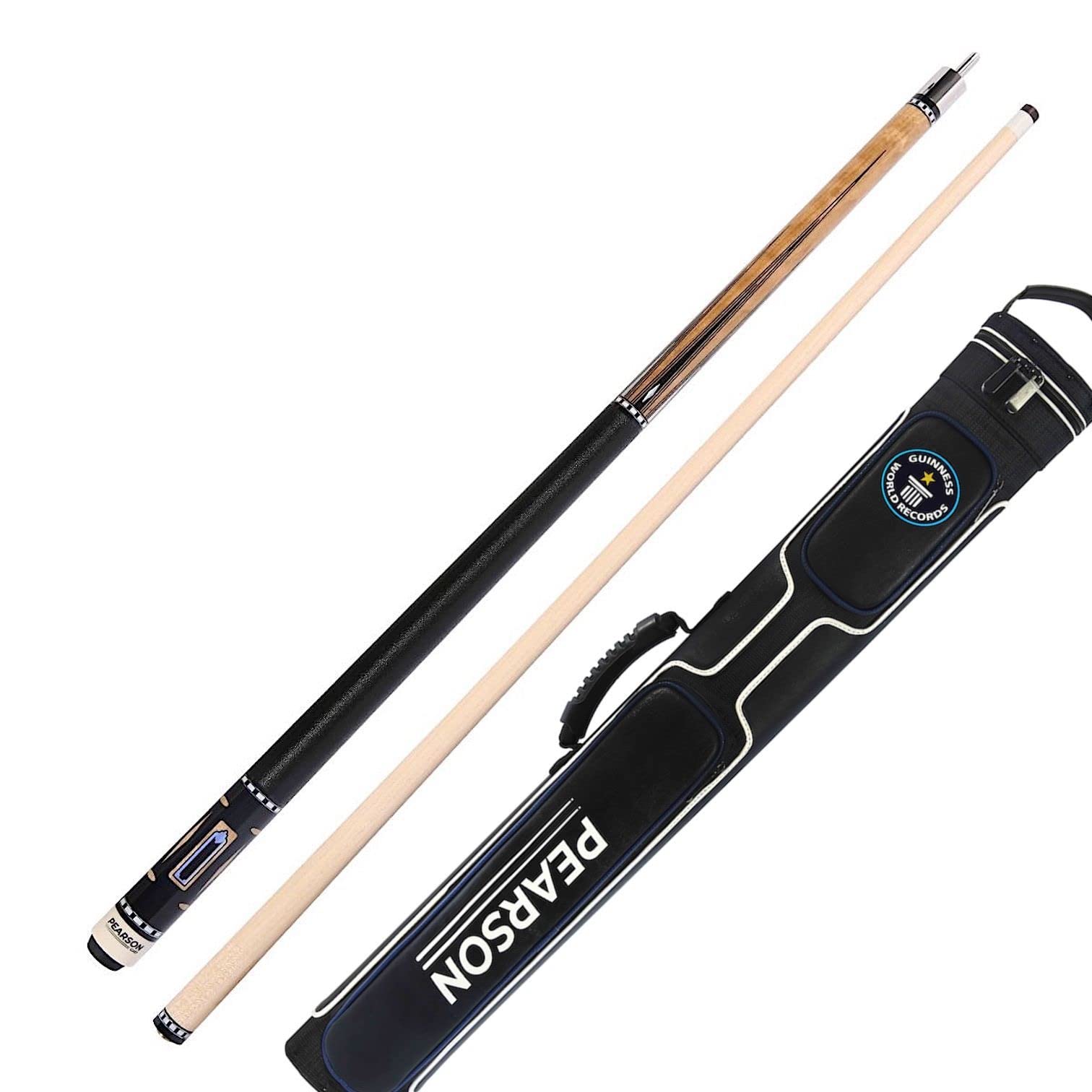 PEARSON Prestige Series PEL-5 Pool Cue Stick w/ 2x2 World Record Cue Case (21 oz)