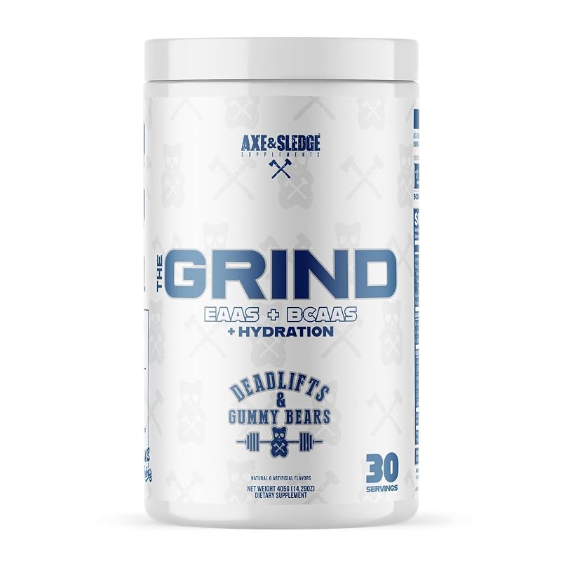 Axe & Sledge The Grind — suplemento de aminoácidos essenciais e BCAA em pó, 7,5 g por porção, 30 porções