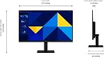 Samsung 24 de pouce FHD Moniteur (1920x1080) avec 100 Hz Taux de rafraîchissement, IPS Groupe, 5 ms, mode jeu, super slim design, réglage de l'inclinaison LS24D304GANXZA