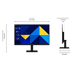 Samsung 24" (S30GD) Essential Monitor with IPS Panel and Tilt Only Stand, 100Hz Refresh Rate, Ergonomic Design, Advanced Eye Care, Game Mode, LS24D304GANXZA