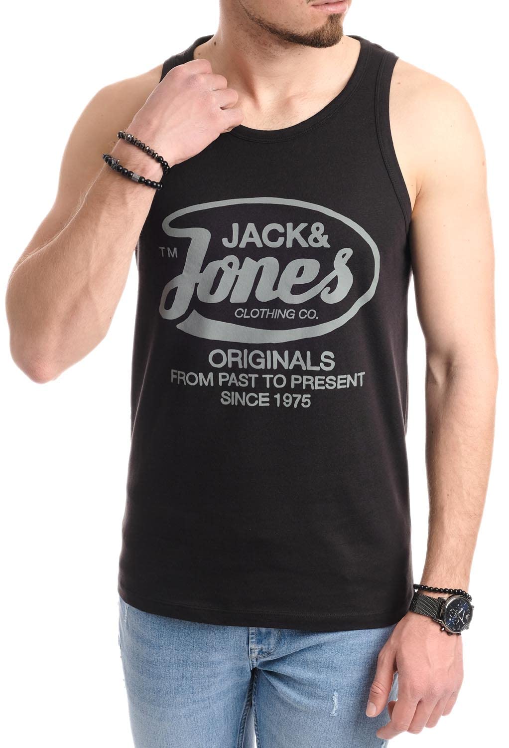 Jack & Jones Camiseta Tirantes para Hombre, Camiseta sin Mangas Deportiva o Casual, Individualmente o como Paquete de 3