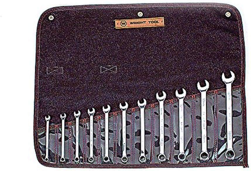 950 Full Polish Metric 12 Point Combination Wrench Set 7mm - 19mm (11-Piece), Silver