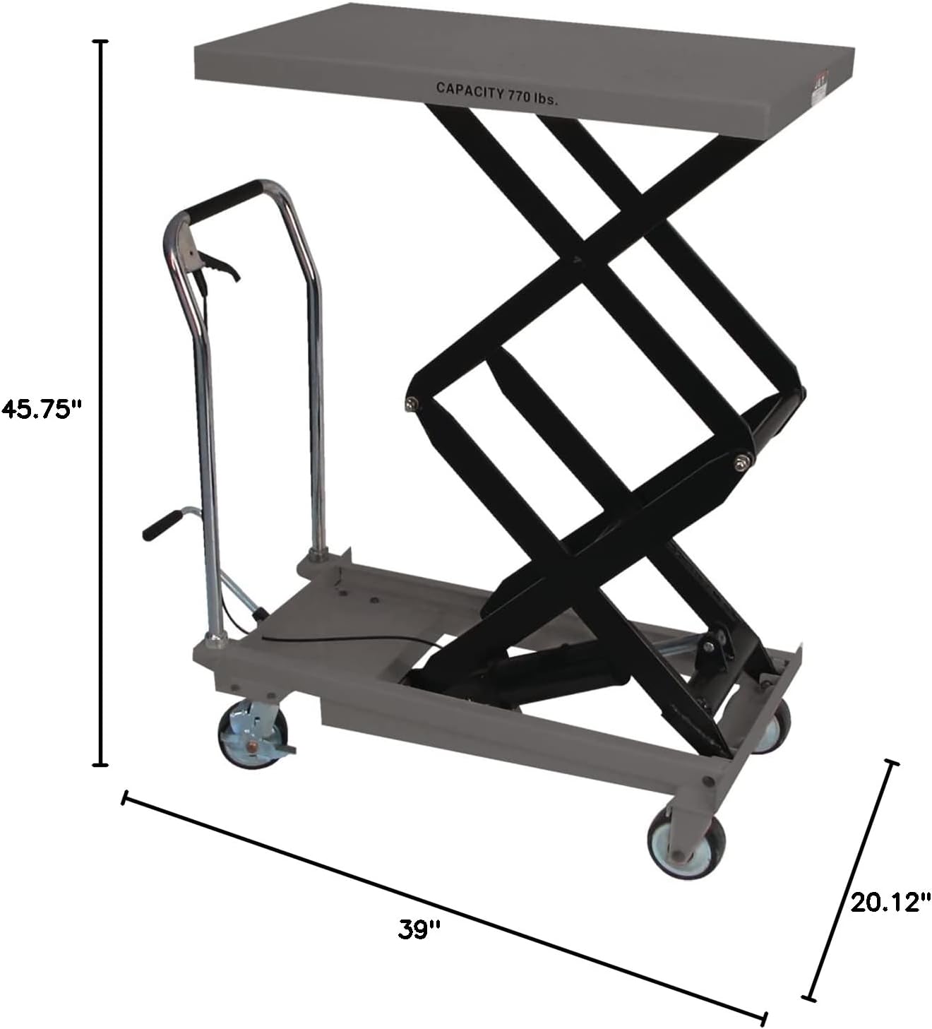 JET 36" x 20" Double Scissor Lift Table, 770 Lbs. Capacity (Model DSLT-770)