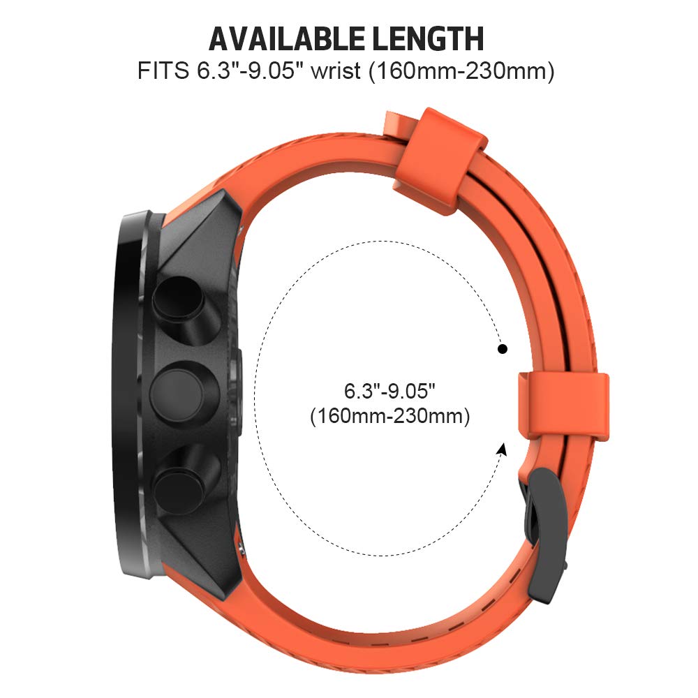 NOTOCITY Kompatybilny pasek do zegarka Suunto 9 z miękkiego silikonu do zegarka Suunto 9 GPS Baro