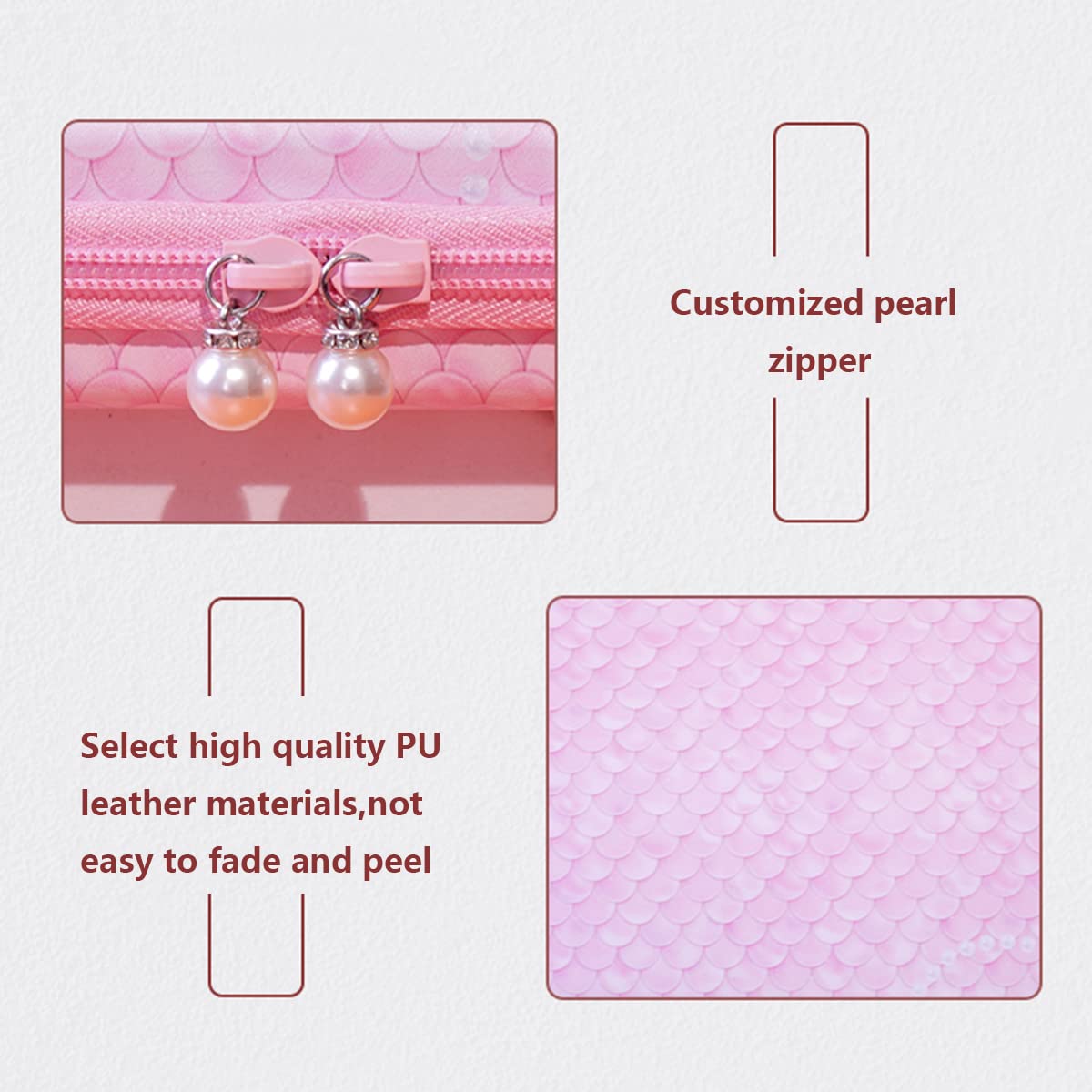 Funda de transporte compatible con Nintendo Switch OLED/Switch, bolsa protectora de carcasa rígida con 10 ranuras para tarjetas de juego para la consola Switch y sus accesorios (escama de pez rosa)