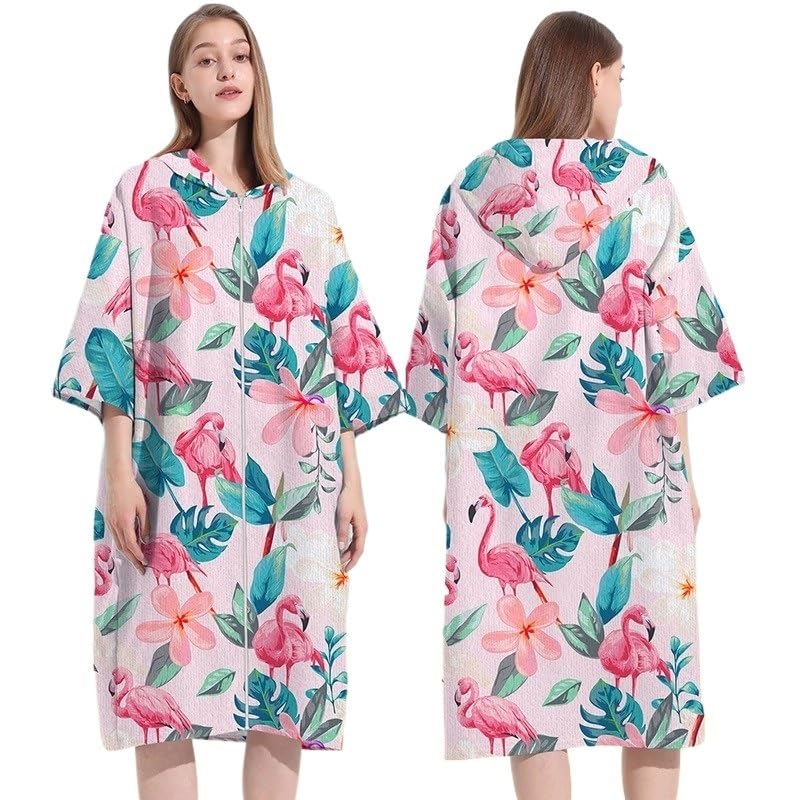 Générique Poncho de Surf, Poncho de Plage Adulte Peignoir de Plage Ponchos Surf Serviette Bain à Capuche séchage Rapide for Hommes Adultes for Sable en Plein air(C10)