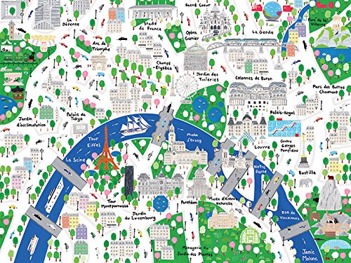 Jamie Malone Toile Imprimée Paris 60 x 80 cm tableau decoration interieur