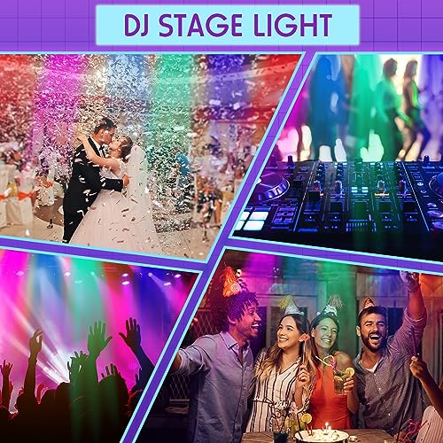 12 Packs 36 LED Stage Lights RGB LED Par Lights 7 Channels DJ Uplights for Events with Sound Activated Remote Control & DMX Uplighting for Events Party Club Wedding Christmas Holiday Disco
