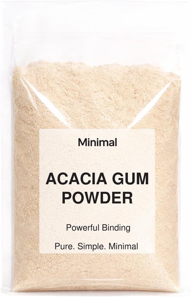 Minimal Acacia Gum Powder,400g | 100% Natural & Soluble Dietary Fiber | Food Grade, Vegan, and Gluten-Free | Ideal for Baking, Thickening, and Gut Health | Rich Prebiotic Fiber