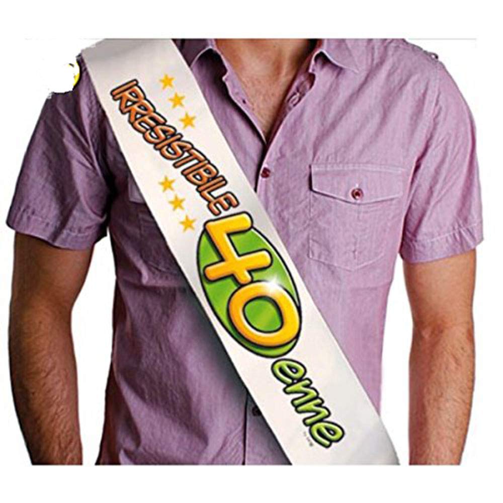 FASCIA 40 anni - IRRESISTIBILE 40 ENNE - gadget idea regalo scherzoso compleanno
