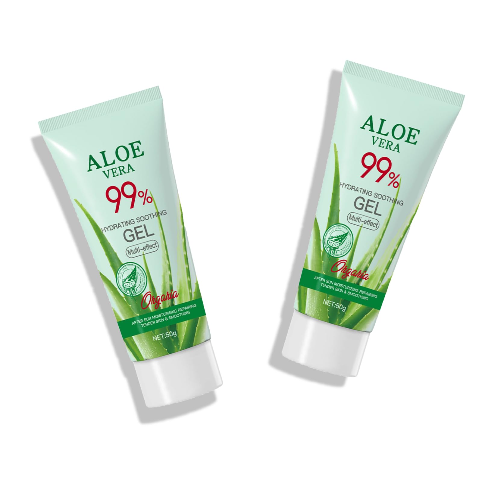 2 szt. Żel Aloe Vera 99% czystego aloesu nawilżający do twarzy i ciała, naturalny nawilżający zapach i odżywianie, nawilżacz po opalaniu