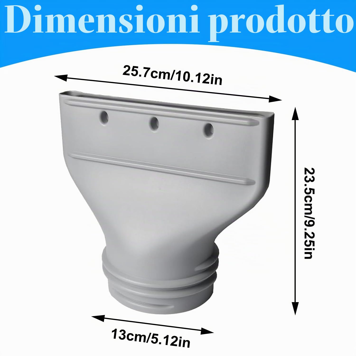 Adattatore Per Tubo Piattos Aria Condizionata, 130/150mm Per Climatizzatore Portatile, Adattatore Piatto Per Tubo Di Scarico Del Condizionatore, Adattatore Tubo Piattos Scarico Finestra