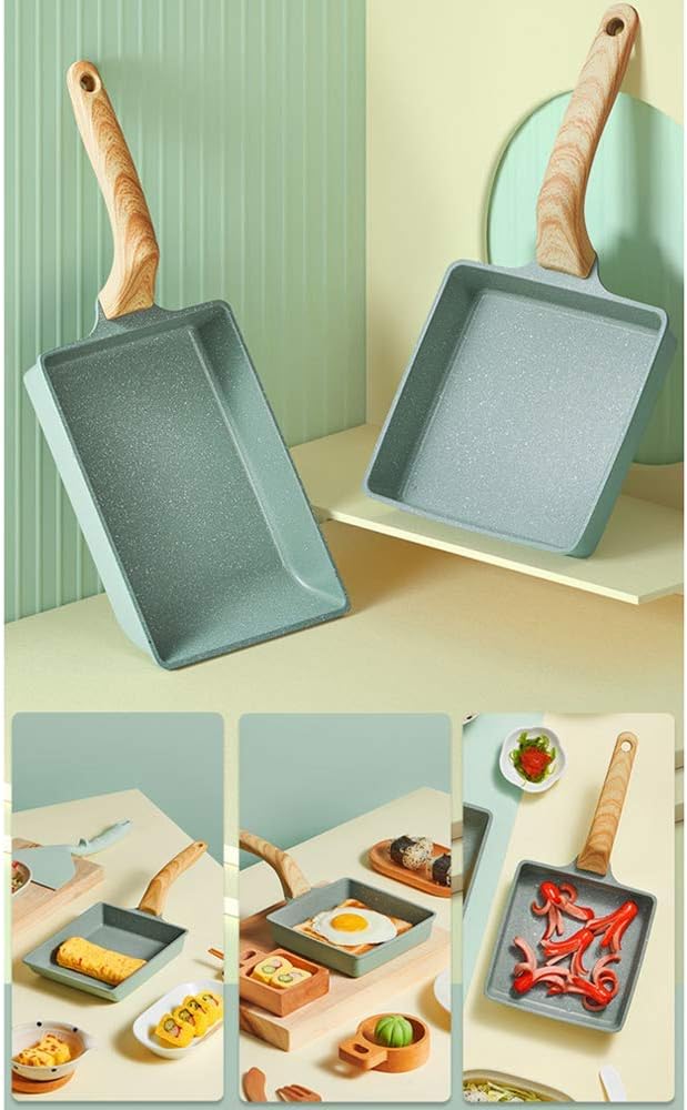 qiuqiu Tamagoyaki Pan Japanese Omelette Pan, Egg Frying Pan, Coated with New Safe Teflon Select, for Stovetop and Induction, Non-Stick Coating (PFOA Free), 20 X 15 Cm-20x15CM