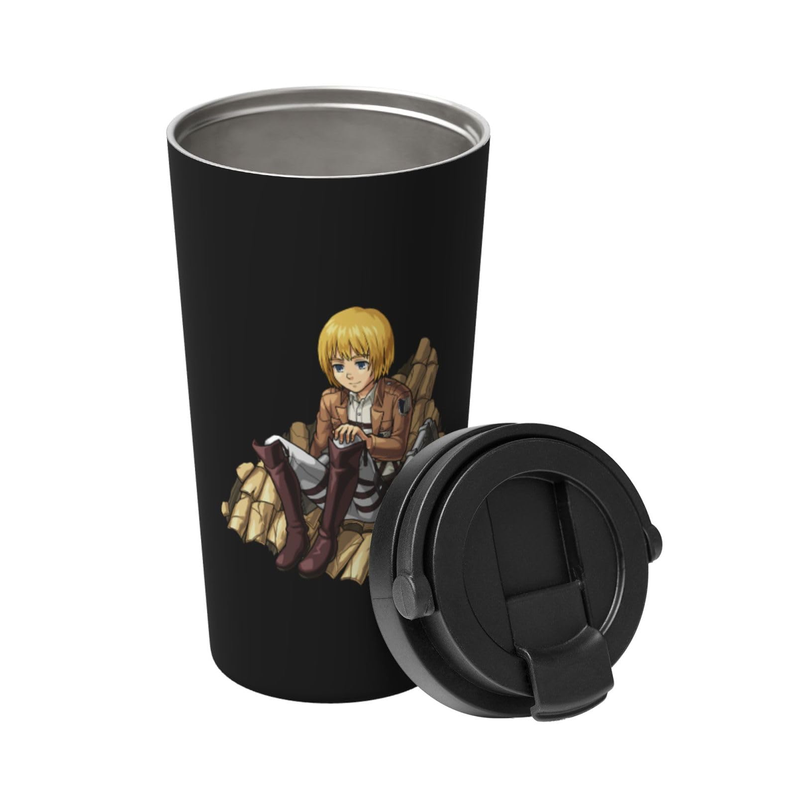 Amazon.co.jp: タンブラー 進撃の巨人 アルミン コーヒーカップ 蓋付き 