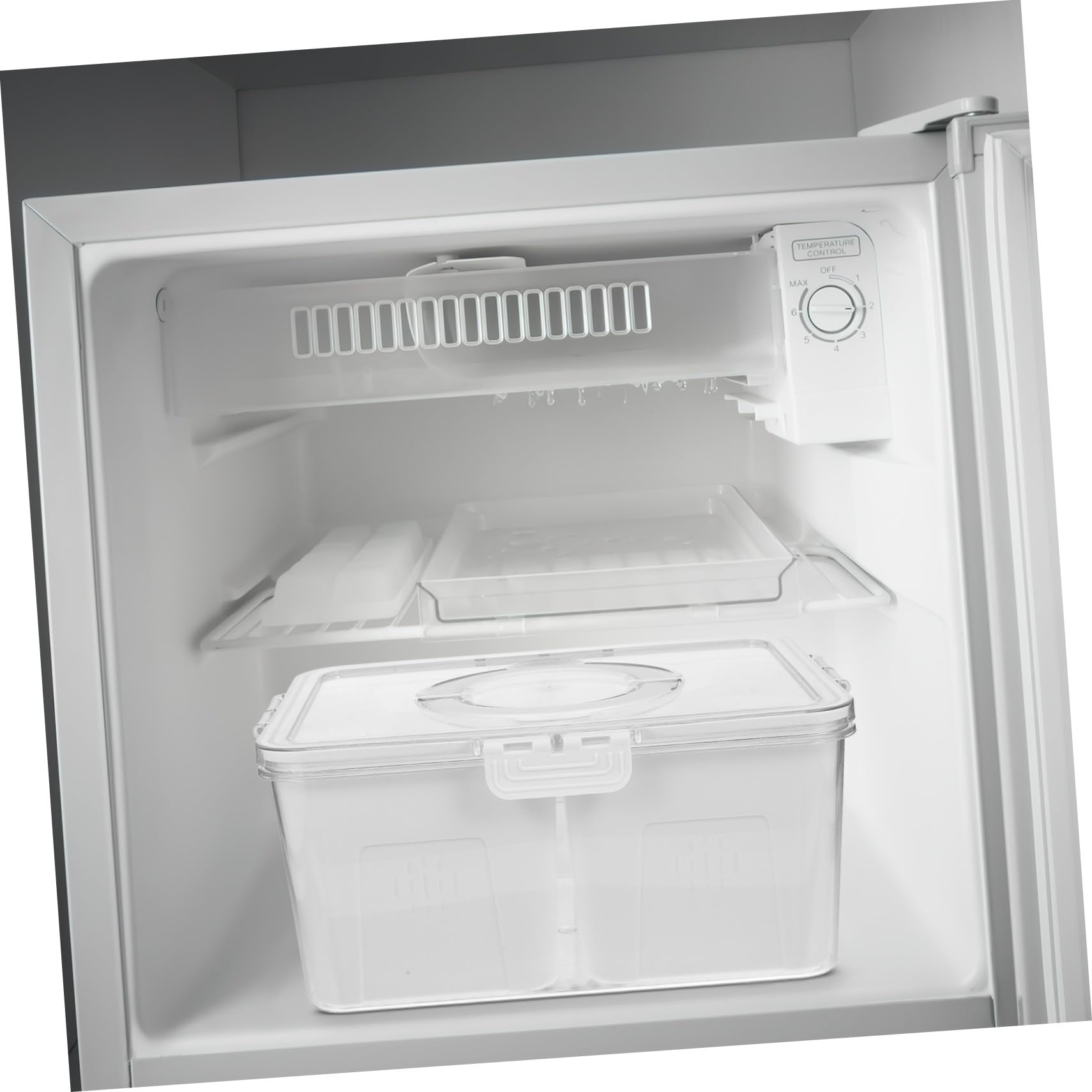 Frischeboxen für Lebensmittel mit Mehrkammer Design aus Kunststoff | Durchsichtige Lebensmittelbehälter, für Kühlschrankorganisation und Aufbewahrung von Teig und Fleisch