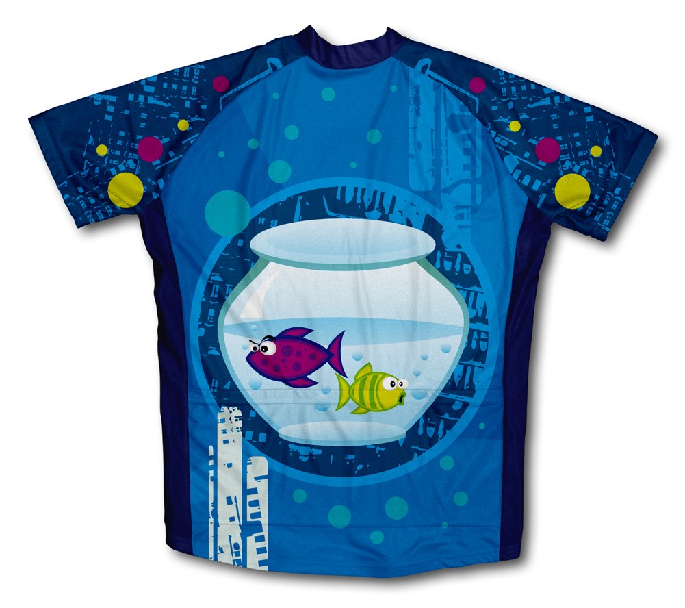 ScudoPro Bloop Bloop Short Sleeve Cycling Jersey for Youth - Size M Blue
