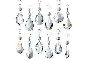 12 Glass Crystal Prisms for Chandeliers and Suncatchers