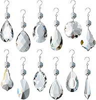 Vista 6 de Prisma de cristal colgante para ventanas, decoración de candelabro, arco iris, 12