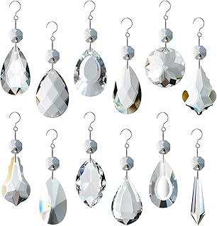 12pcs Glass Crystal Chandelier Prisms