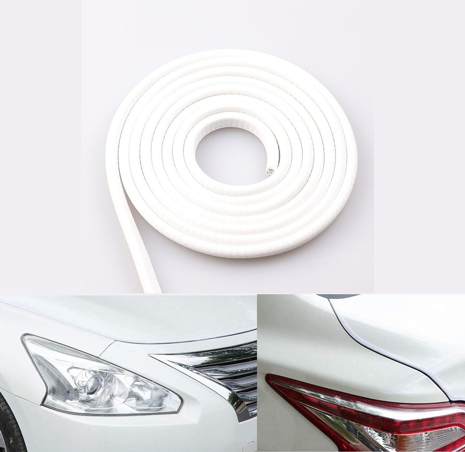 ZCZMAD Car Door Edge Guard Protector Strips for Mini Countryman One/Cooper/Cooper S/Cooper SE, U Shape Car Door Protectors Edge Guards, Anti-Scratch, Noise Isolation,E-White