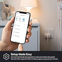 Vista 14 de Kasa Smart Enchufe HS103P4, toma Wi-Fi para el hogar inteligente funciona con Alexa, Echo, Google Home e IFTTT, no requiere concentrador, control