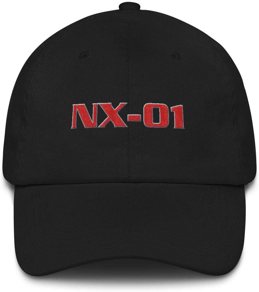 Enterprise NX-01 Embroidered Hat, Adjustable Baseball Cap for Men and Women, Officially Licensed, Black