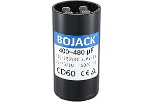 BOJACK 400-480 uf/MFD 110-125 VAC Universal Electric Motor Starting Capacitor Replacement