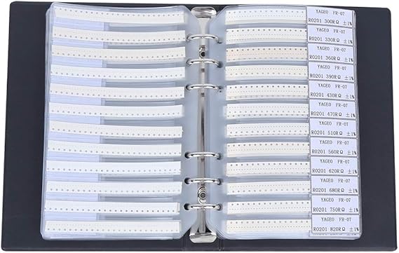 0201 Series Resistors Sample Book resistor kit 170 Value Resistors Electronic Components Assortment Folder Resistance Value Full Range Smd Resistor Combination Kit Sample Book Md Resistor