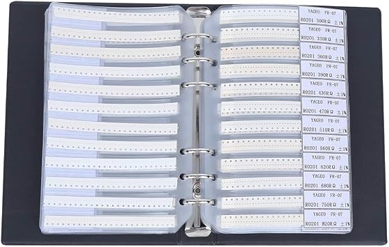 0201 Series Resistors Sample Book resistor kit 170 Value Resistors Electronic Components Assortment Folder Resistance Value Full Range Smd Resistor Combination Kit Sample Book Md Resistor