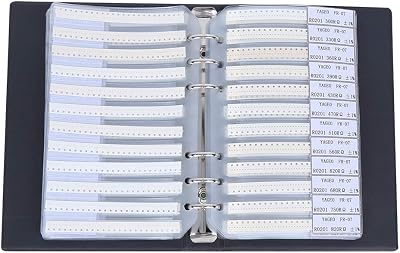 0201 SMD Resistor Sample Book, 170 Values Resistor Kit 50 Each 1% Accuracy in Storage Book Case, Electronic Component for Electronic Engineering