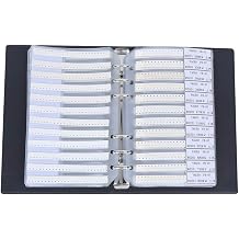0201 SMD Resistor Sample Book, 170 Values Resistor Kit 50 Each 1% Accuracy in Storage Book Case, Electronic Component for Electronic Engineering