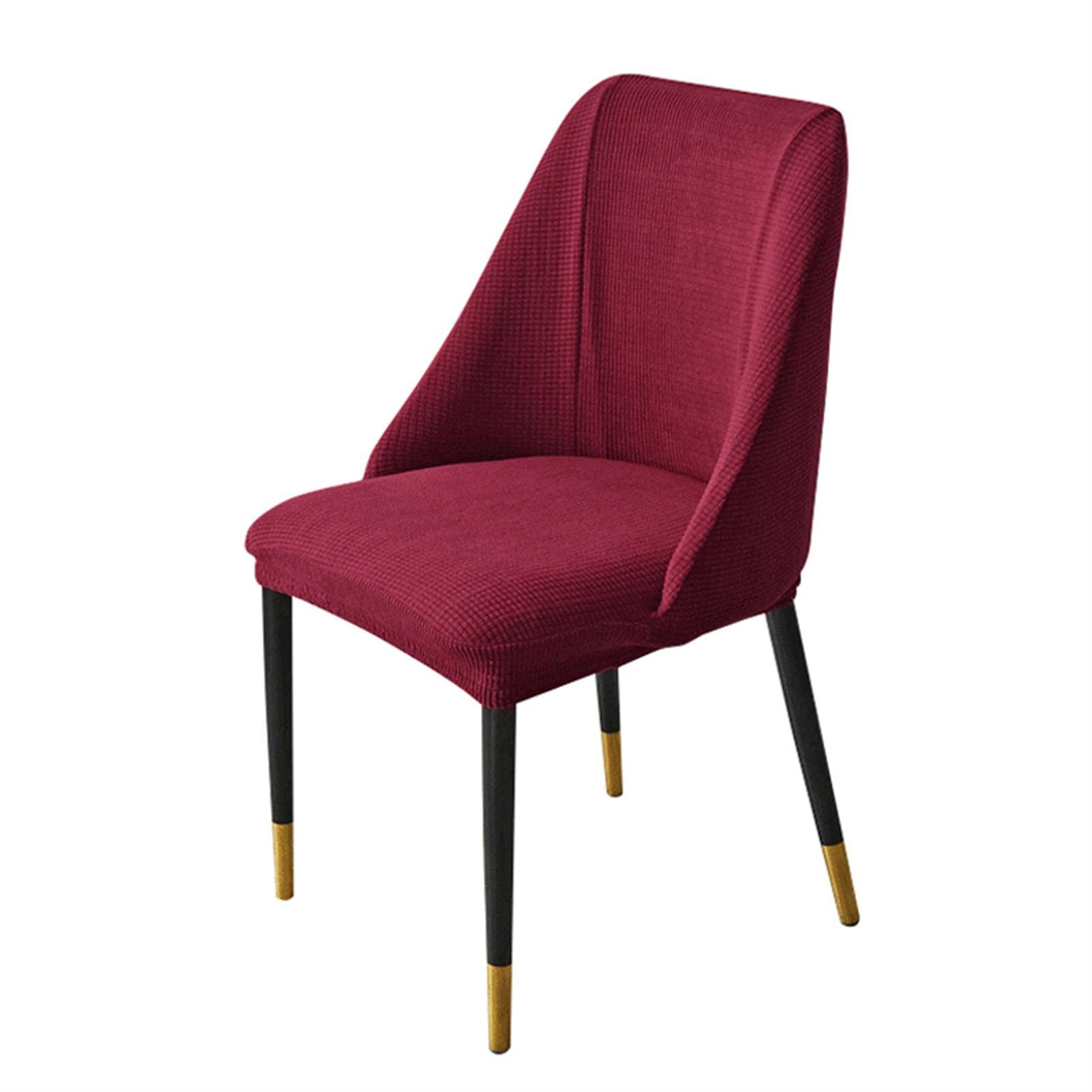 Housse de chaise en fourrure rouge chic lot de 2 extensible et douce