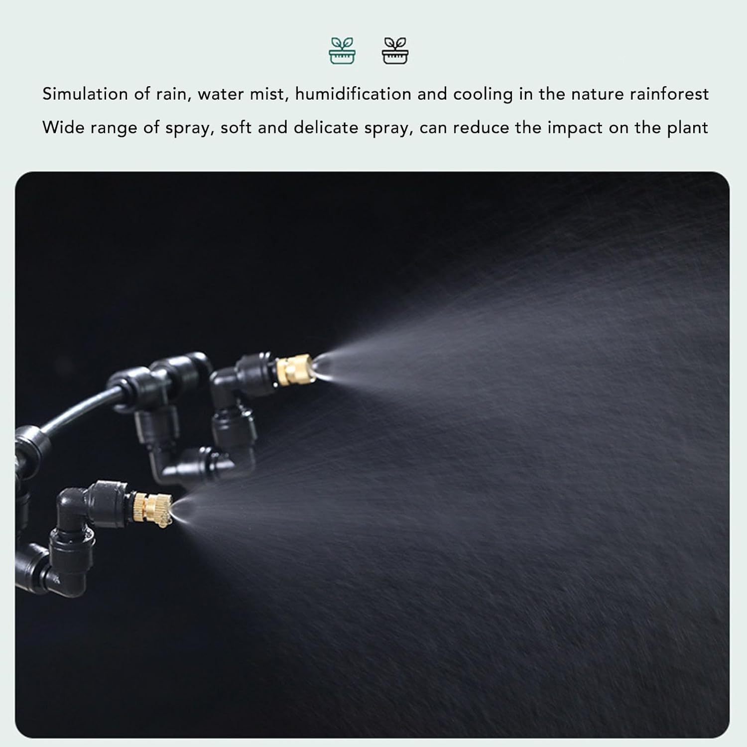 Reptile Fogger Smart Spray System Automatic Timing Humidifier 360 Degree Adjustable Misting Nozzles Mister for Terrarium