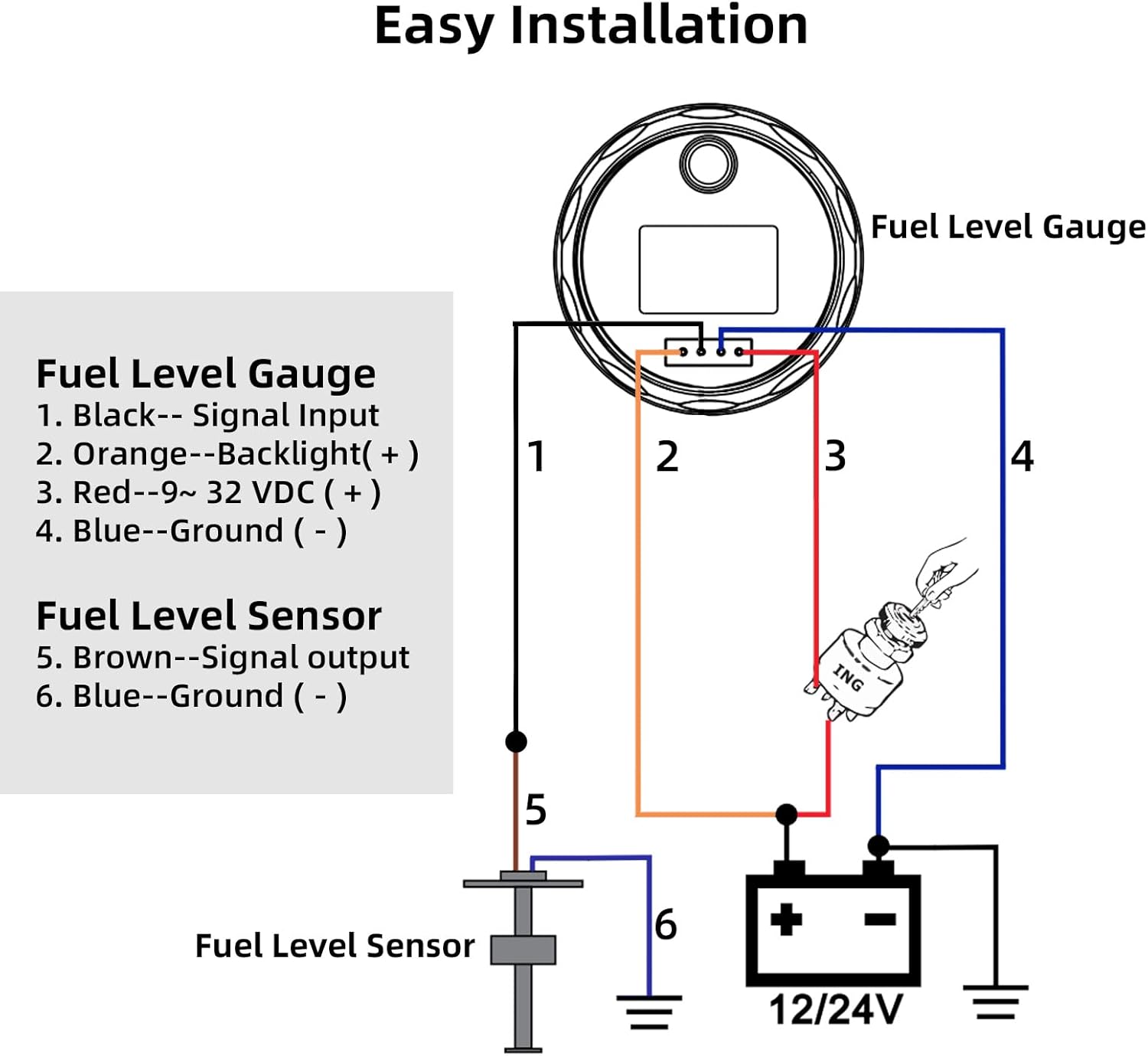 Buy Rupse Fuel Sender Unit Boat Fuel Tank Sending Unit Fuel Water Level