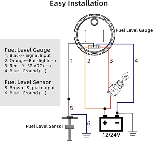 Miniatura 4 de RUPSE Unidad emisora de combustible para barco, tanque de combustible, unidad de envío de combustible y agua, sensor de nivel de combustible de