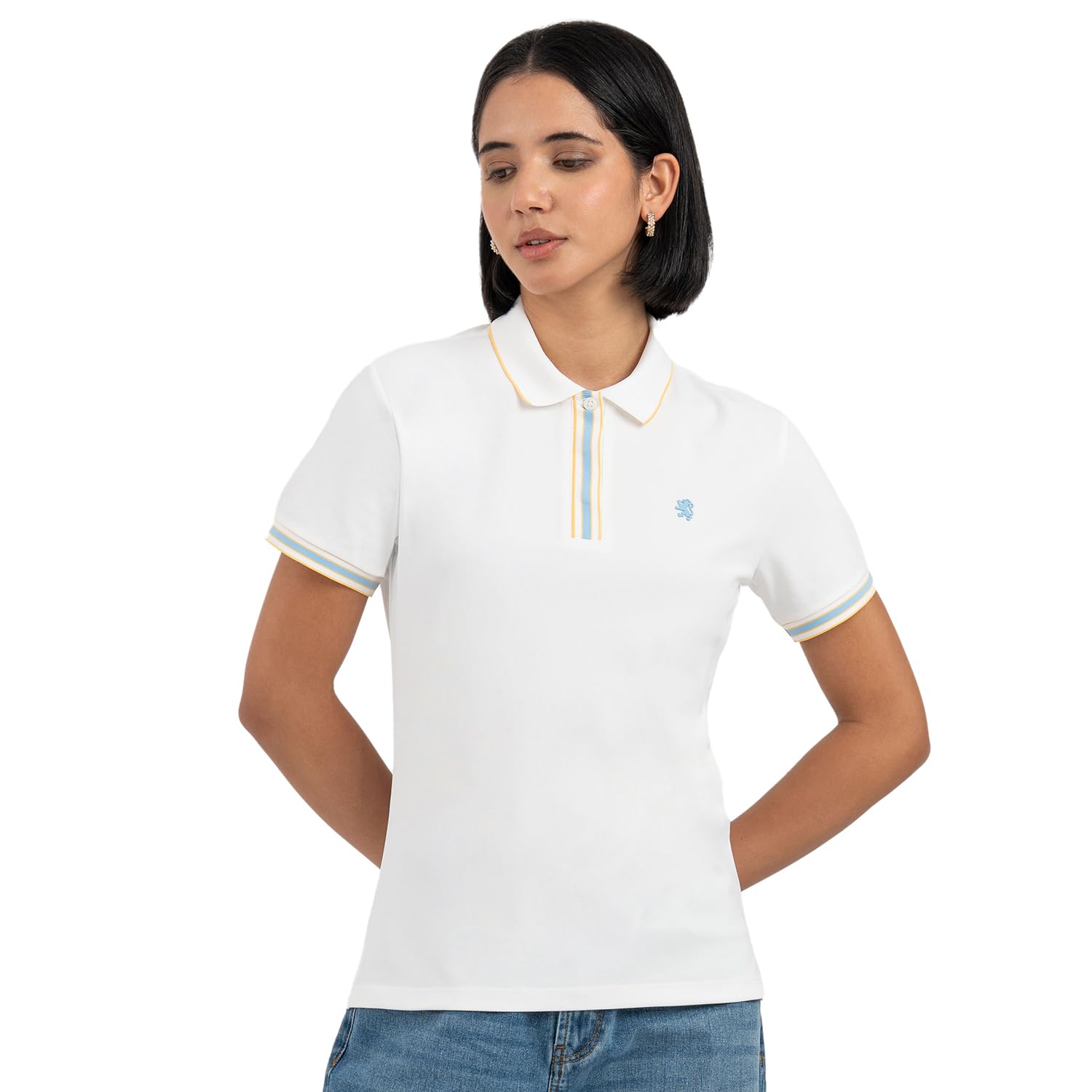 red tape White Polo T-Shirt for Women-picture-33