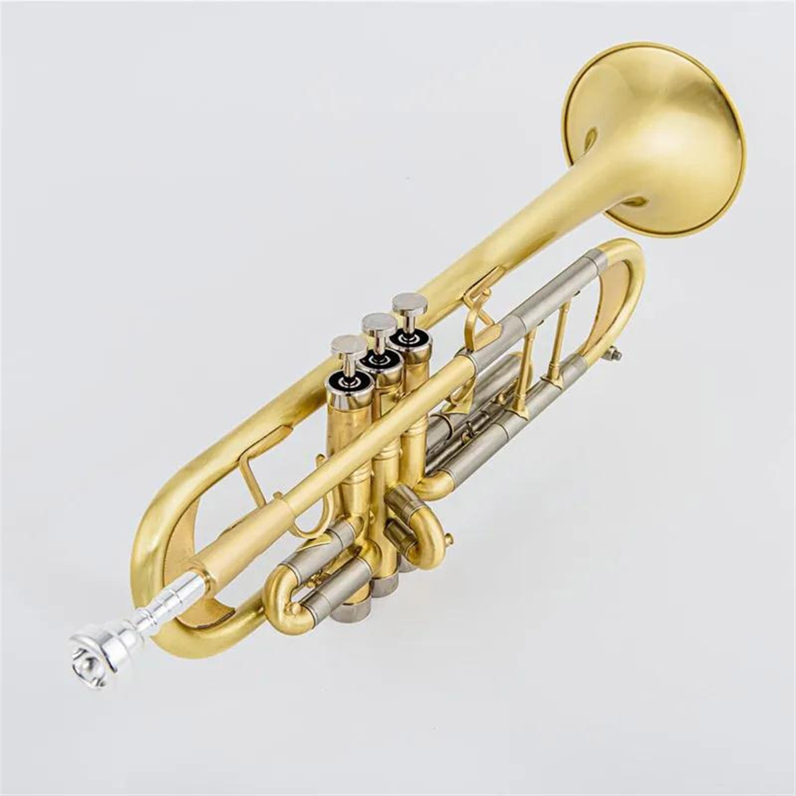 Trąbki Trąbka Bb/C Mosiądz Płaski Złoty Malowany Wykwintny Trwały Mosiężny Instrument Muzyczny Profesjonalna Trąbka