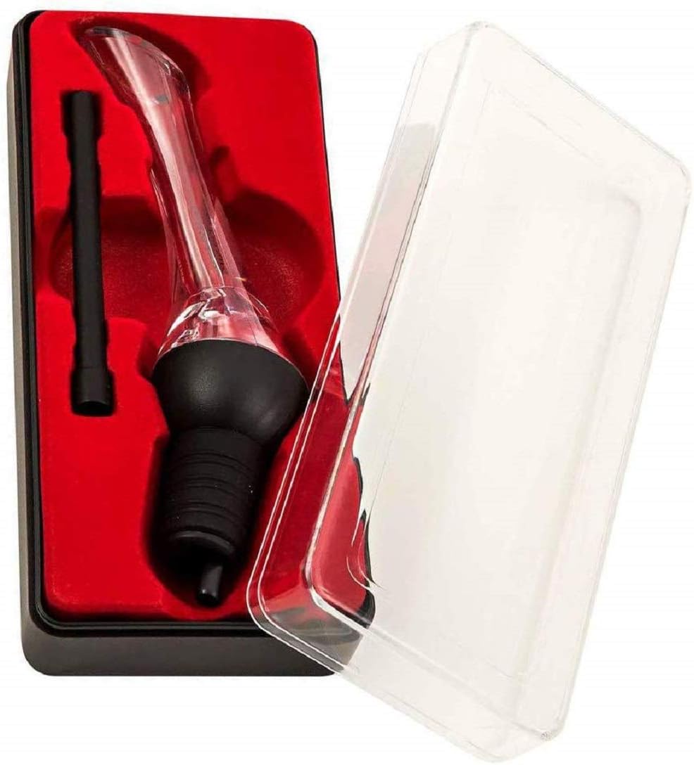 Nеw Arrіvаlѕ Upgraded Wine Aerator Pourer, Premium Aerating Pourer and Decanter Spout with Gift Box, Makes Your Wine Taste Better (Black)