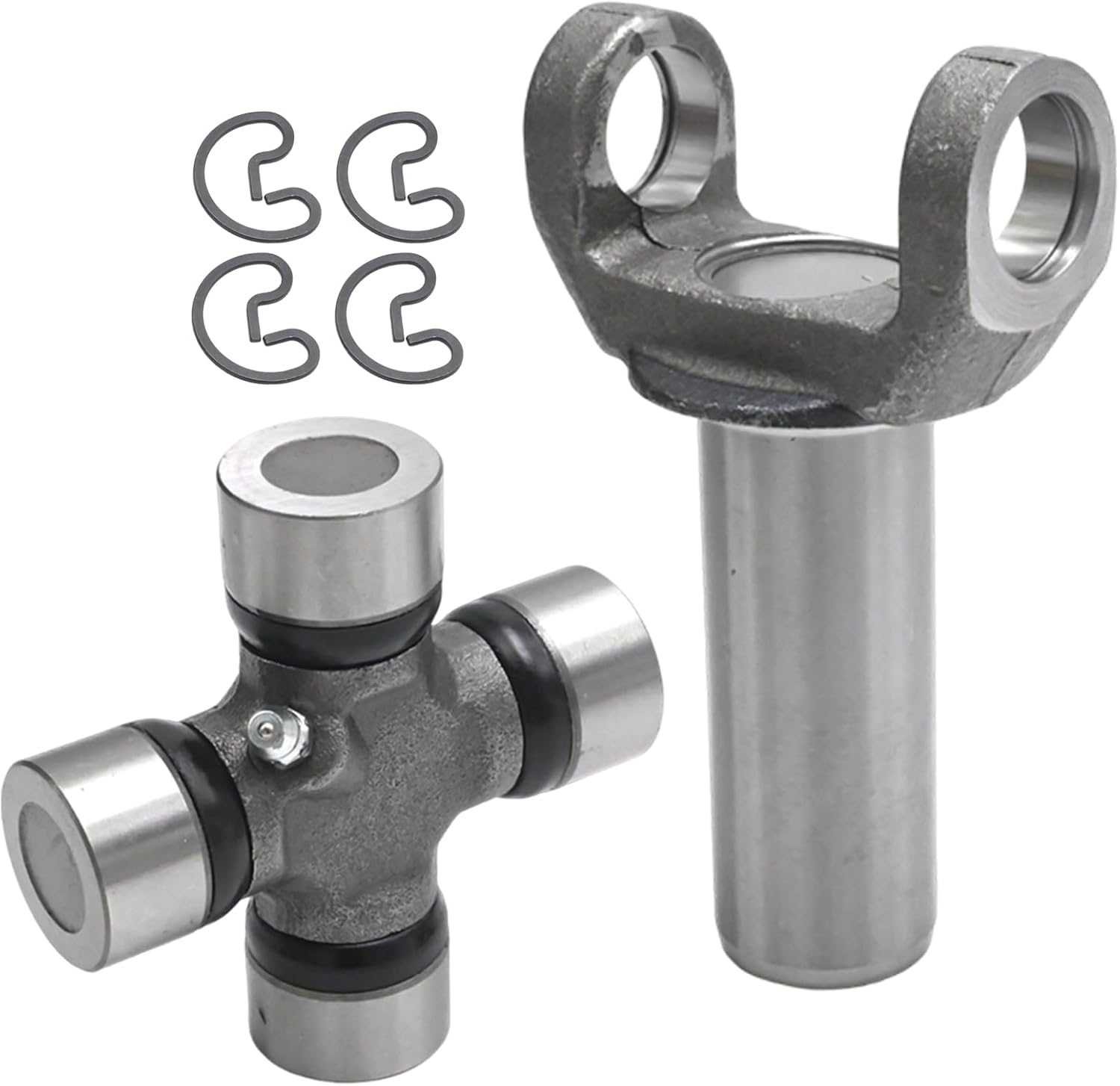 2-3-6081X Transmission Slip Yoke with 5-153X U-Joint Kit, Replacement for GM Turbo 350 TH350 700R4, 1310 Series 26 27 Spline Slip Yoke