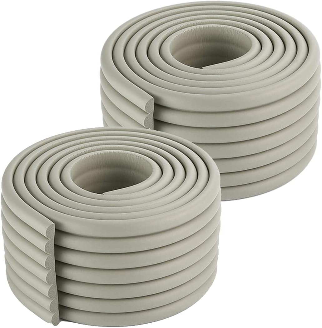 HROUEN 2 Pack Baby Proofing Edge & Corner Guards 6.5ft Multifunctional Child Safety Furniture Wide Bumper Table Sharp Edges Protector, Black : Everything Else