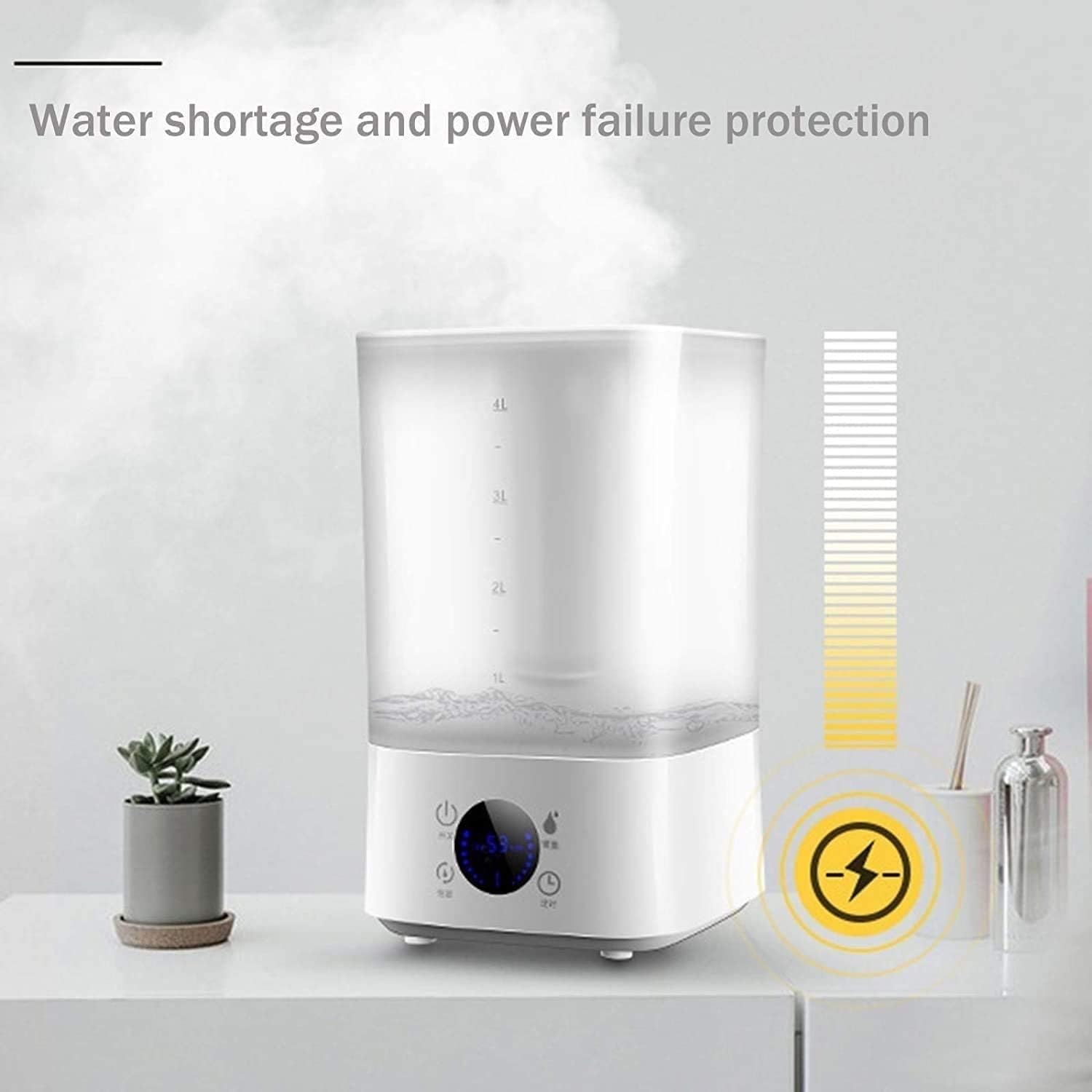 Cool Mist Humidifiers Home Baby Super Quiet 4L Top Fill Auto Shut-Off Easy to Clean