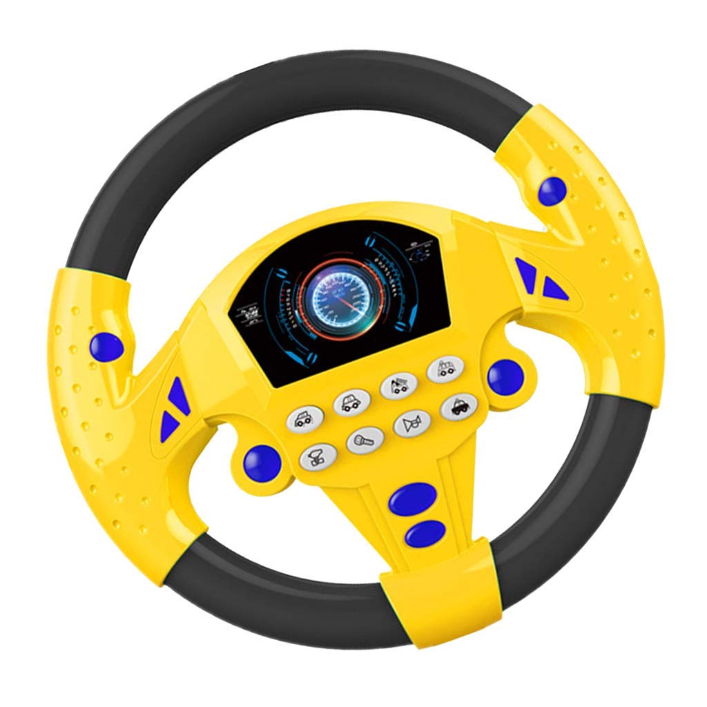DAONPHARI Simulated Steering Wheel Toy Pretend Adventure Toy for Kids Yellow (B0D77T9JQ9) Amazon Price History, Amazon Price Tracker