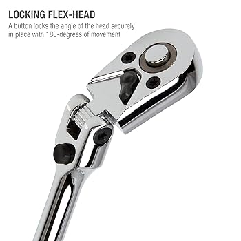 Steelman 180-Degree Locking Flex Head Ratchet Set, 72-Tooth